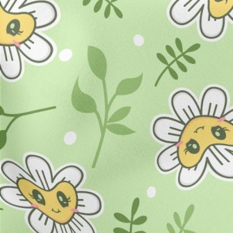 Shiny Eyes Flowers Lightweight Cotton Poplin