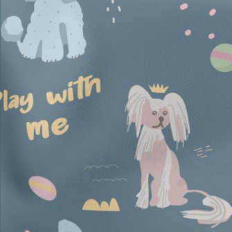 Dog Plays With Me Lightweight Cotton Poplin