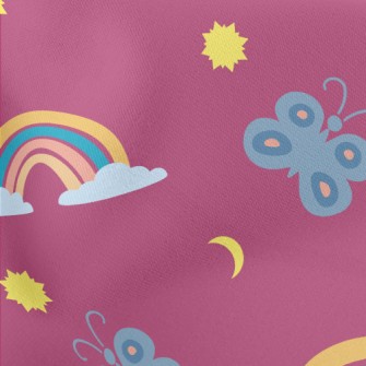 Two-color Butterfly Rainbow Lightweight Cotton Poplin