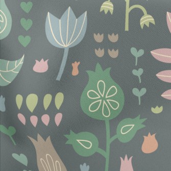 Childlike Cute Flowers Lightweight Cotton Poplin