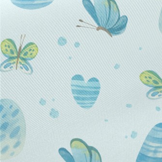 Watercolor Flying Butterfly Midweight Cotton Poplin