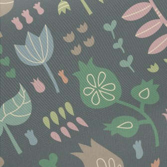 Childlike Cute Flowers Midweight Cotton Poplin