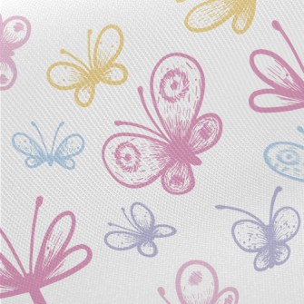 Pink Line Butterfly Midweight Cotton Poplin