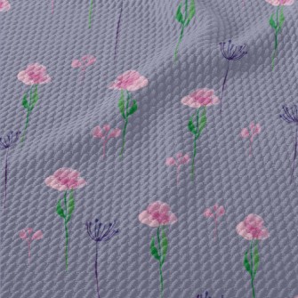 Watercolor Soft Flowers Birdseye Piqué