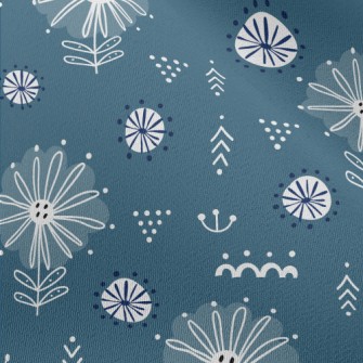 Mysterious Coil Flowers Chiffon