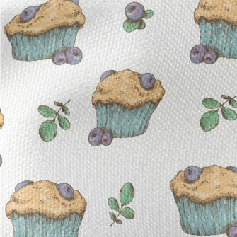 Blueberry Cupcakes Waterproof Canvas