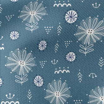 Mysterious Coil Flowers Waterproof Canvas