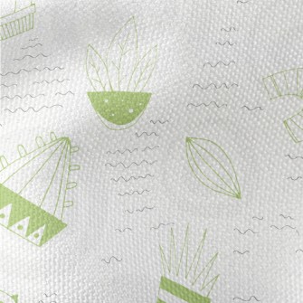 Fresh Cactus Potted Plants Waterproof Canvas