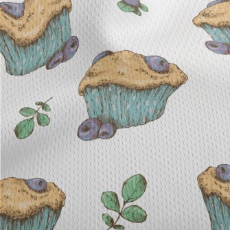 Blueberry Cupcakes Athletic Mesh Flat Back