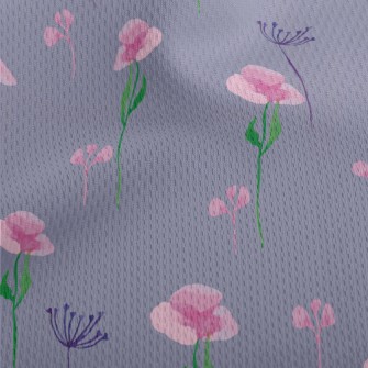 Watercolor Soft Flowers Athletic Mesh Flat Back