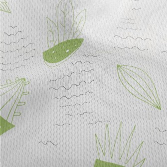 Fresh Cactus Potted Plants Athletic Mesh Flat Back