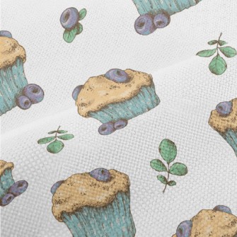 Blueberry Cupcakes Performance Linen