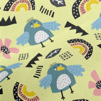 Cute Line Bird Performance Linen