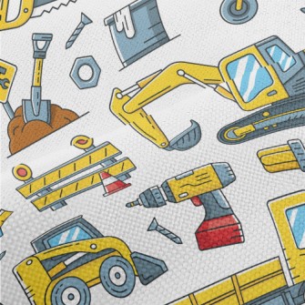 Engineering Vehicle Excavator Performance Linen