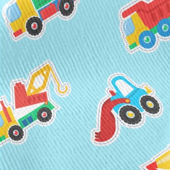Colorful Toy Cars Standard Corduroy