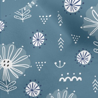 Mysterious Coil Flowers Micro Fleece