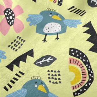 Cute Line Bird Minky