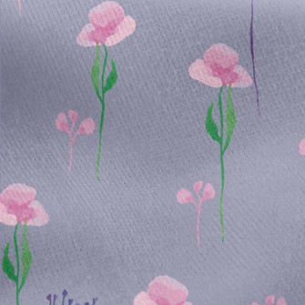 Watercolor Soft Flowers Jersey Backed Fleece