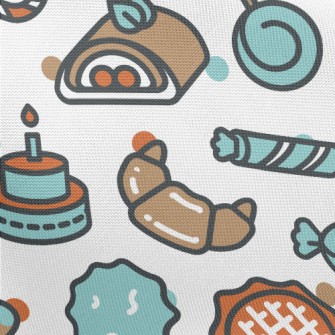 Cute Candy Desserts Pongee