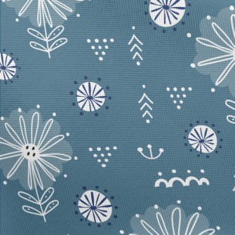 Mysterious Coil Flowers Pongee