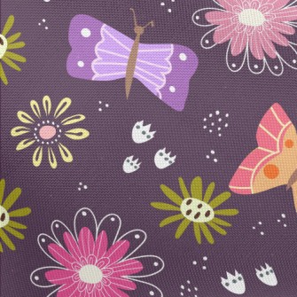 Colorful Butterflies And Flowe Pongee