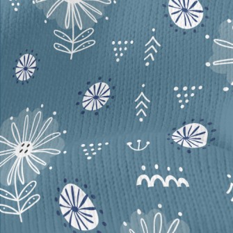 Mysterious Coil Flowers Stretch Jersey