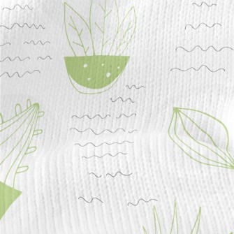 Fresh Cactus Potted Plants Stretch Jersey