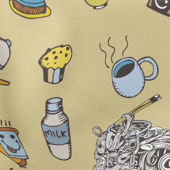 Hot Tea Milk Food Lightweight Cotton Poplin