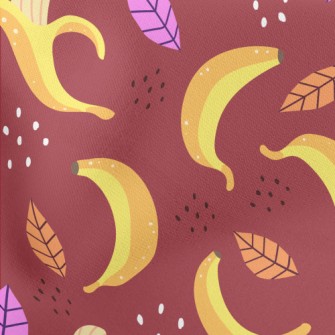 Ripe Banana Leaves Lightweight Cotton Poplin