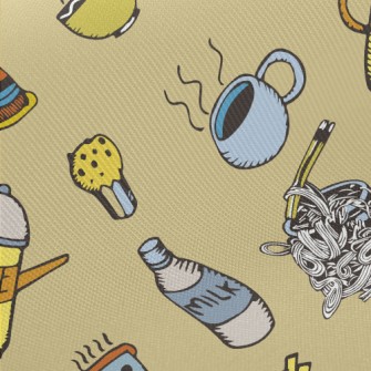 Hot Tea Milk Food Midweight Cotton Poplin