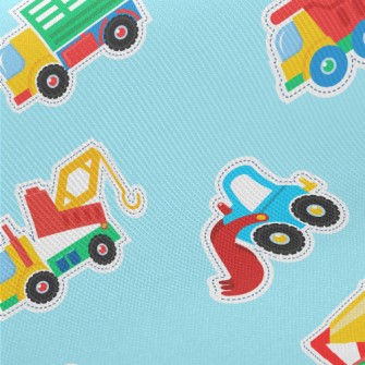 Colorful Toy Cars Midweight Cotton Poplin