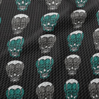 Horror Human Skull Birdseye Piqué