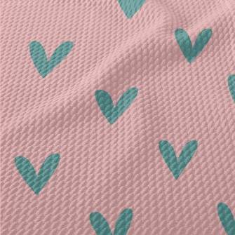 Small Green Heart Birdseye Piqué