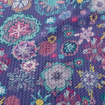 Gorgeous Changing Flowers Birdseye Piqué