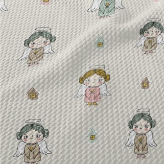 Cute Angel House Birdseye Piqué