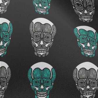 Horror Human Skull Chiffon