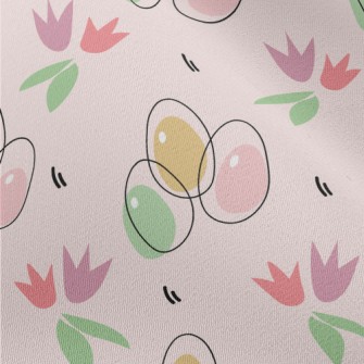 Flowers And Painted Eggs Chiffon