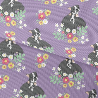 Colorful Flowers French Bulldo Waterproof Oxford