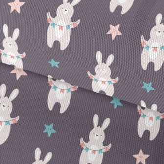 Rabbit Holding A Hanging Flag Waterproof Oxford