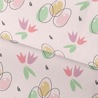 Flowers And Painted Eggs Waterproof Oxford
