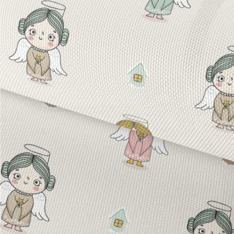 Cute Angel House Waterproof Oxford