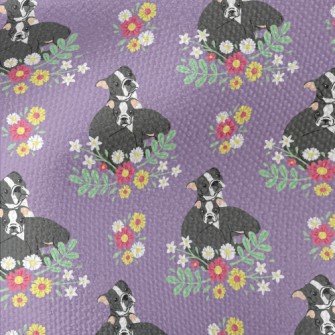 Colorful Flowers French Bulldo Waterproof Canvas