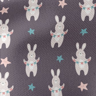 Rabbit Holding A Hanging Flag Waterproof Canvas