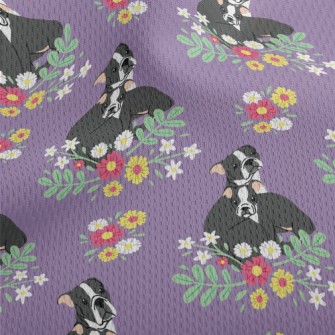 Colorful Flowers French Bulldo Athletic Mesh Flat Back