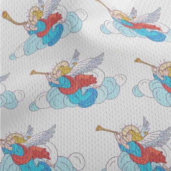 Angel Blowing The Trumpet Athletic Mesh Flat Back