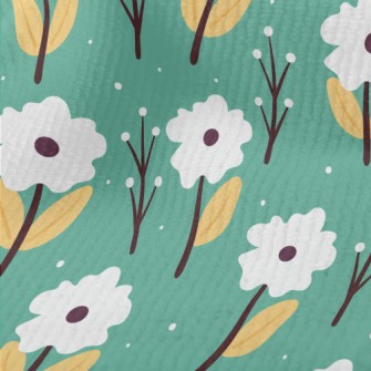 Small White Flowers In The Sno Terry