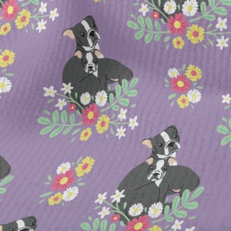 Colorful Flowers French Bulldo Terry