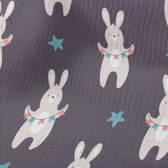 Rabbit Holding A Hanging Flag Terry