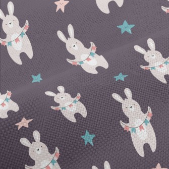Rabbit Holding A Hanging Flag Performance Linen