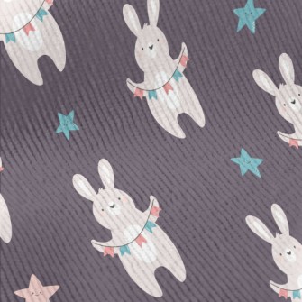 Rabbit Holding A Hanging Flag Standard Corduroy